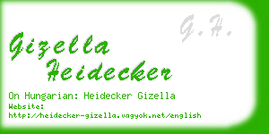 gizella heidecker business card